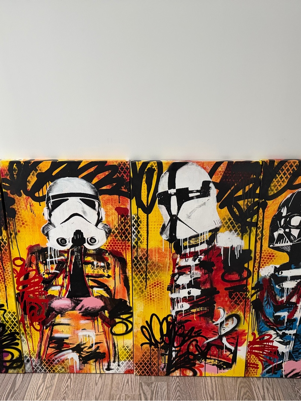 Stop Wars 4-Panel Canvas Art Installation by BNS